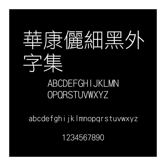 華康儷細黑外字集