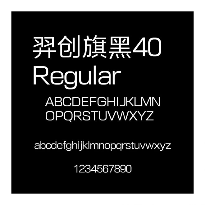 羿創旗黑40 Regular
