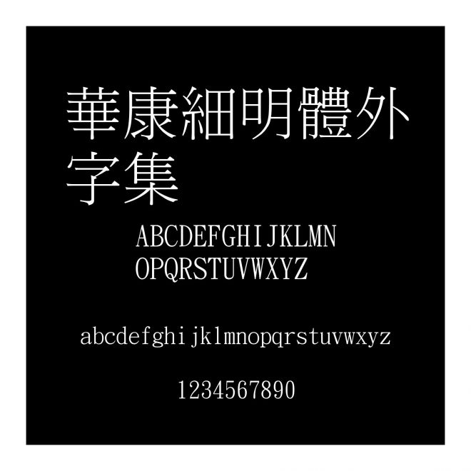 華康細明體外字集