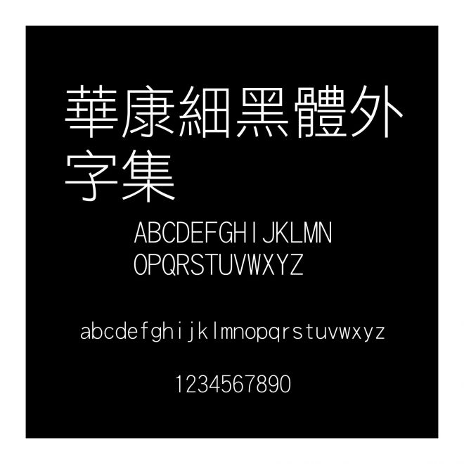 華康細黑體外字集