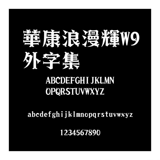 華康浪漫輝W9外字集