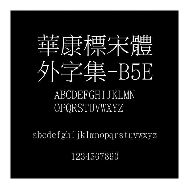 華康標宋體外字集-B5E