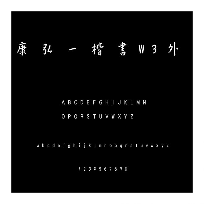 華康弘一楷書W3外字集