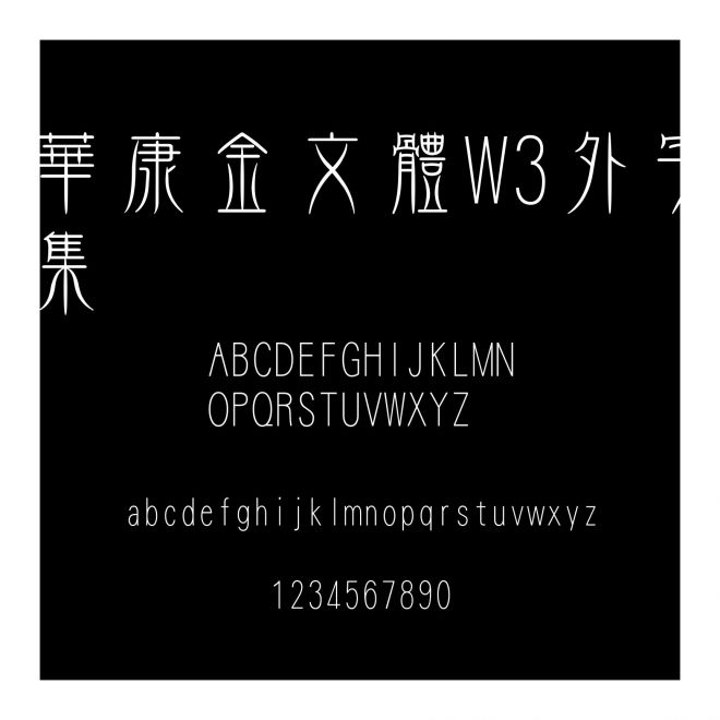 華康金文體W3外字集
