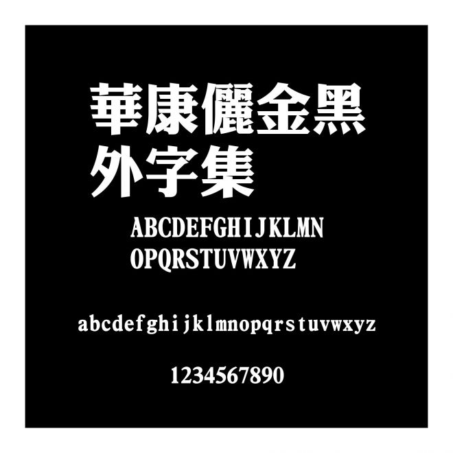 華康儷金黑外字集