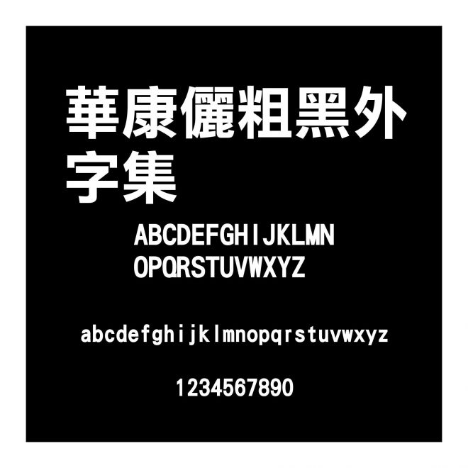 華康儷粗黑外字集