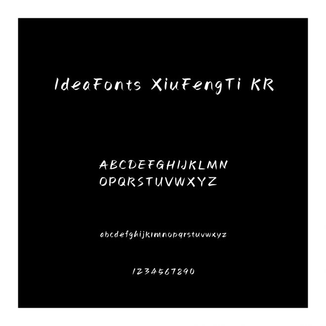 IdeaFonts XiuFengTi KR