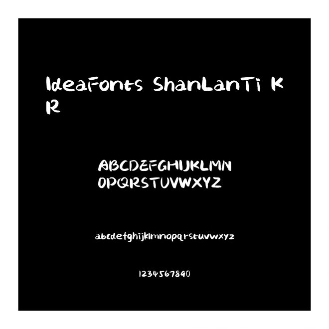 IdeaFonts ShanLanTi KR