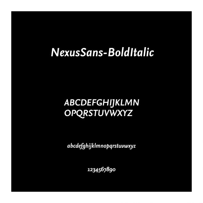 NexusSans-BoldItalic