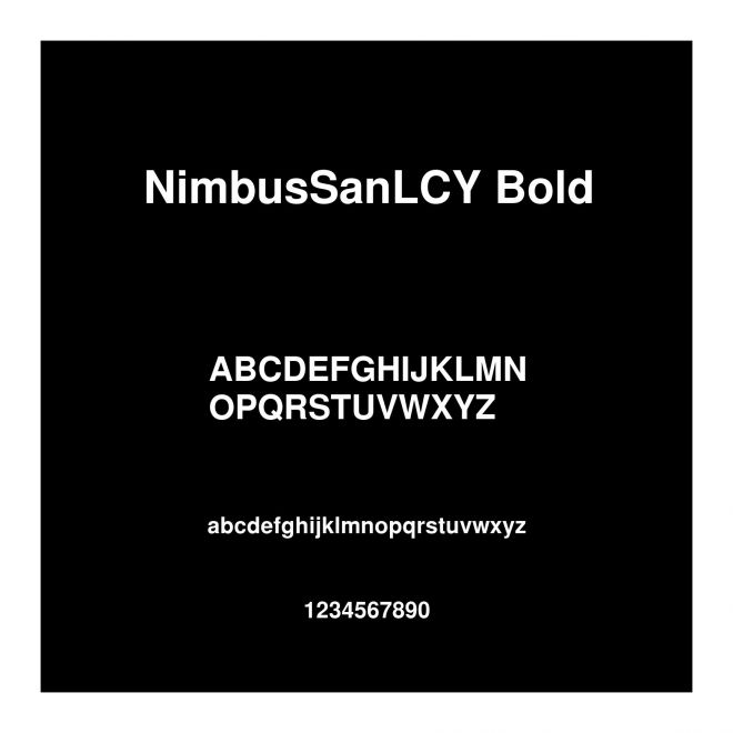 NimbusSanLCY Bold