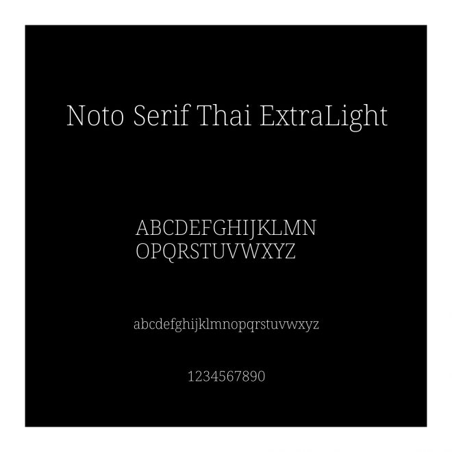 Noto Serif Thai ExtraLight