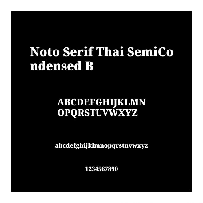 Noto Serif Thai SemiCondensed Black