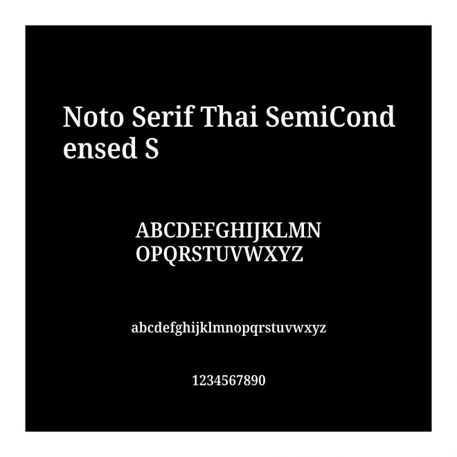 Noto Serif Thai SemiCondensed SemiBold