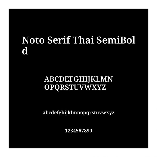 Noto Serif Thai SemiBold
