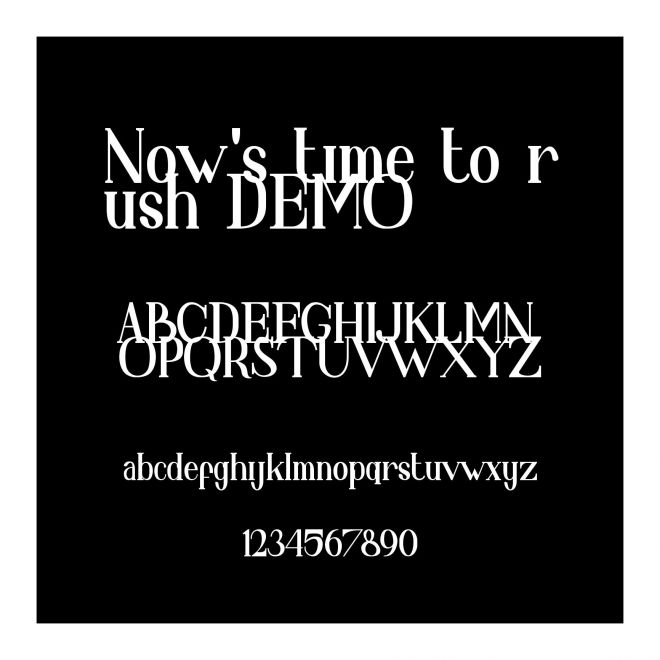 Now's time to rush DEMO