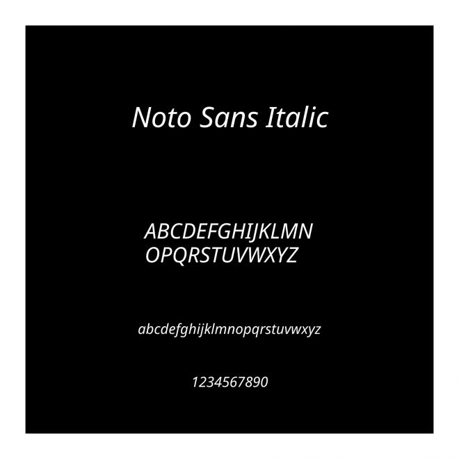 Noto Sans Italic