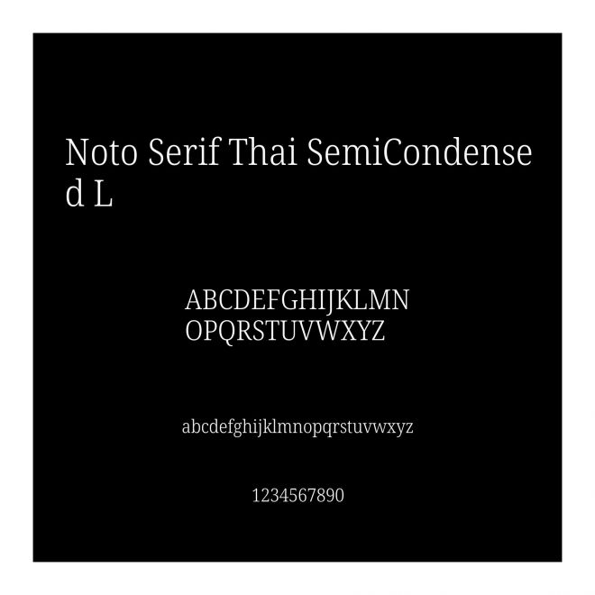Noto Serif Thai SemiCondensed Light