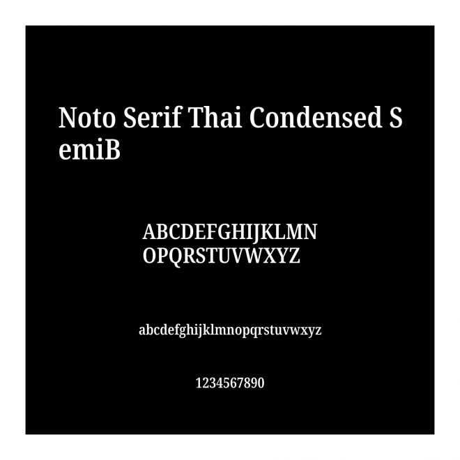 Noto Serif Thai Condensed SemiBold