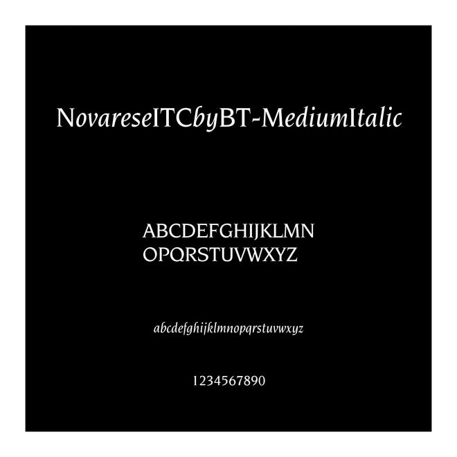 NovareseITCbyBT-MediumItalic