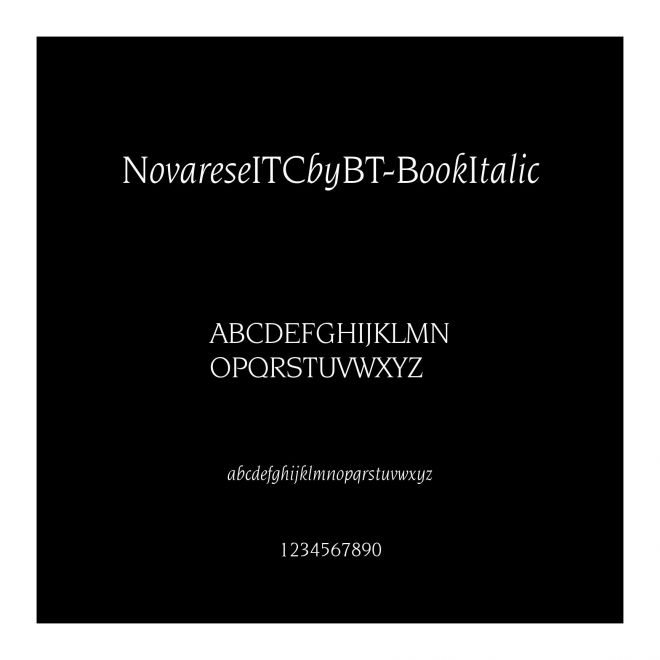 Novarese Book Italic BT