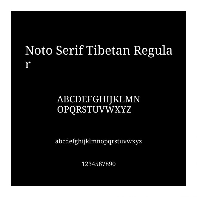 Noto Serif Tibetan Regular