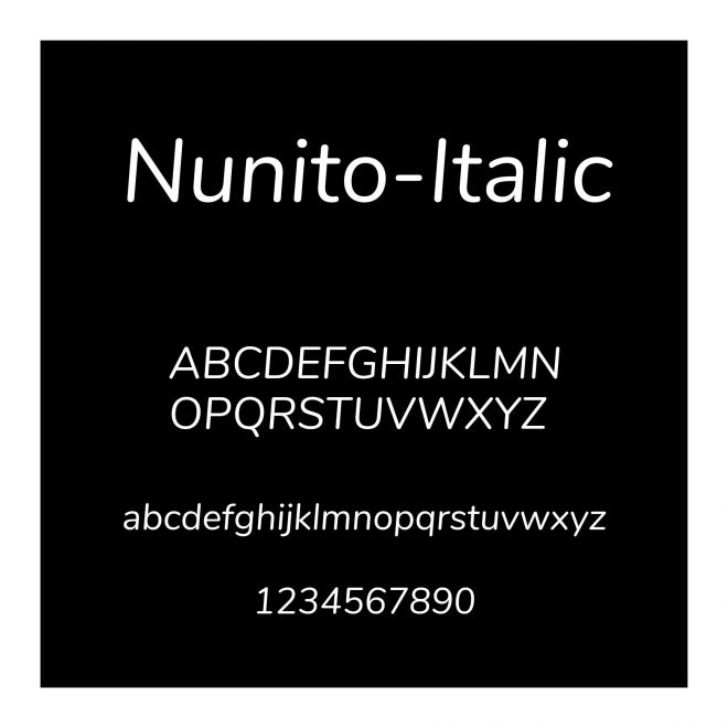 Nunito Italic