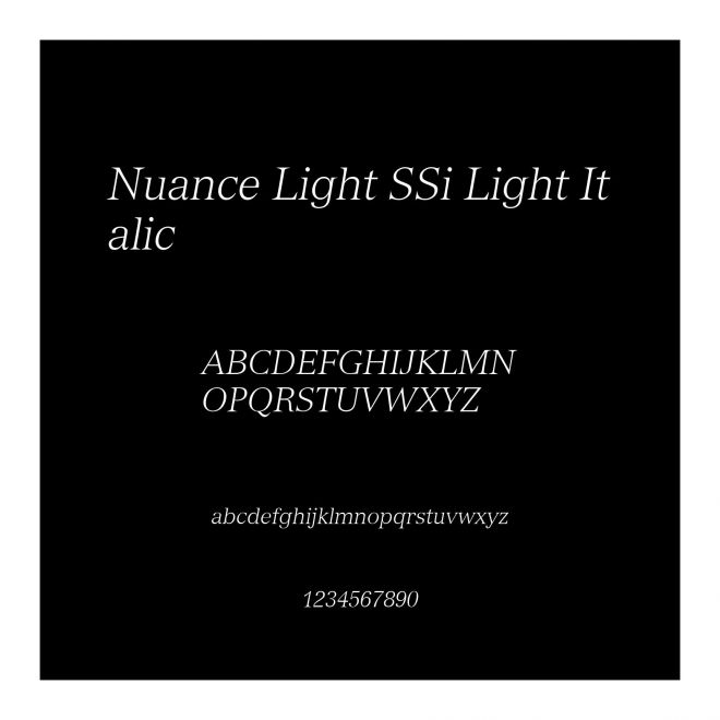 Nuance Light SSi Light Italic