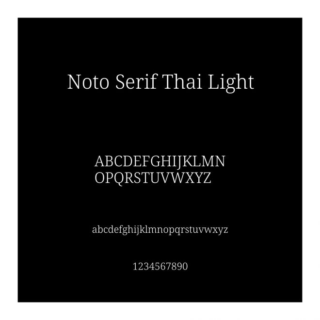 Noto Serif Thai Light