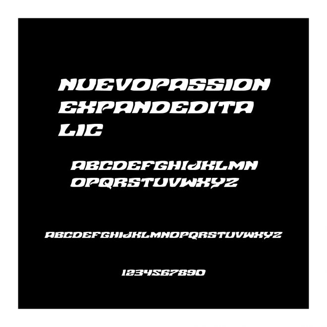 Nuevo Passion Expanded Italic