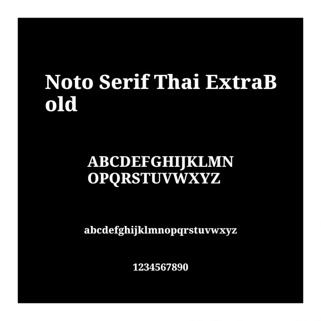 Noto Serif Thai ExtraBold