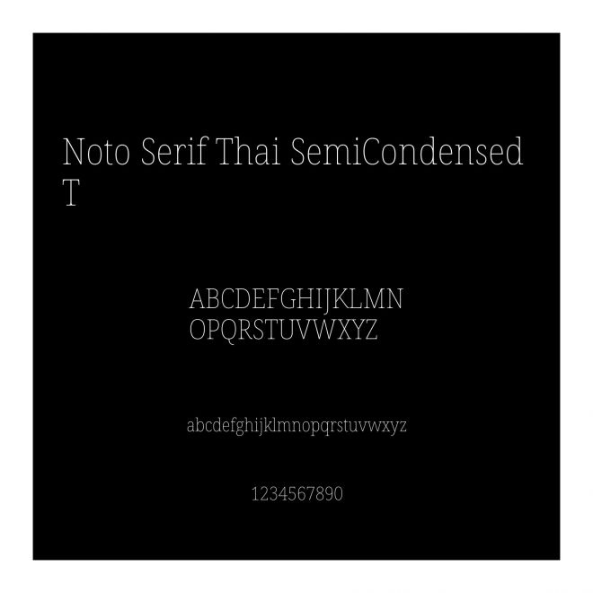 Noto Serif Thai SemiCondensed Thin