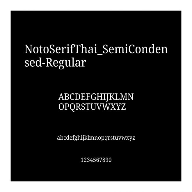 Noto Serif Thai SemiCondensed Regular