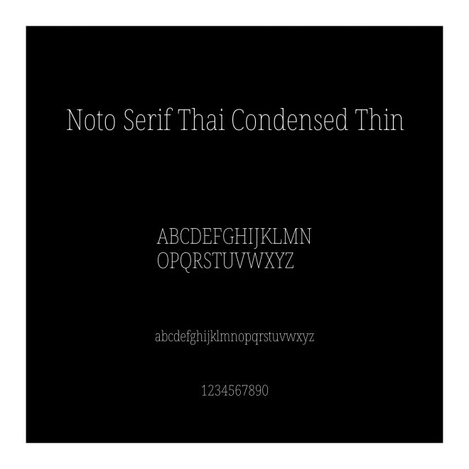 Noto Serif Thai Condensed Thin