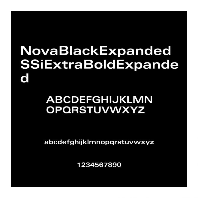Nova Black Expanded SSi Extra Bold Expanded