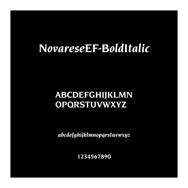 NovareseEF-BoldItalic