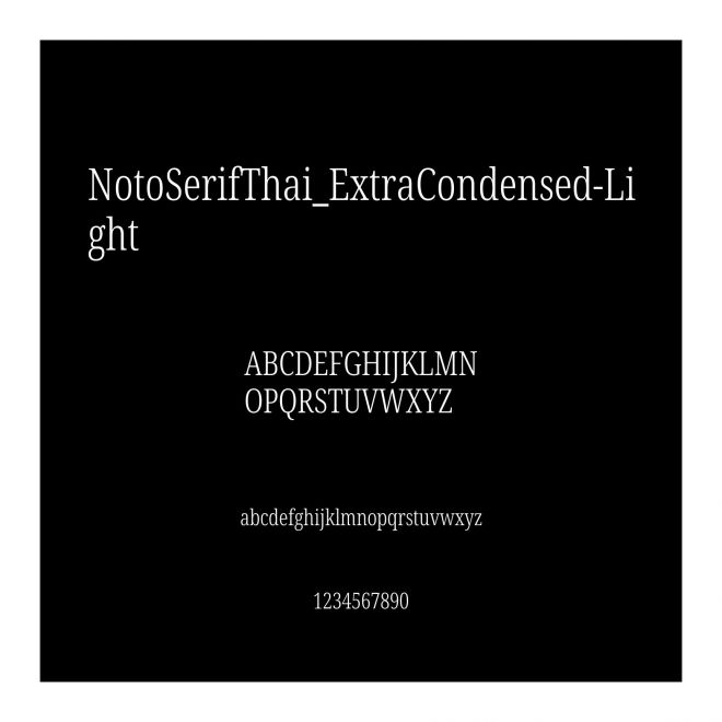 Noto Serif Thai ExtraCondensed Light