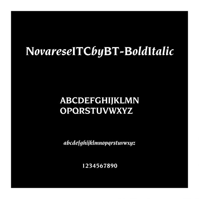 NovareseITCbyBT-BoldItalic