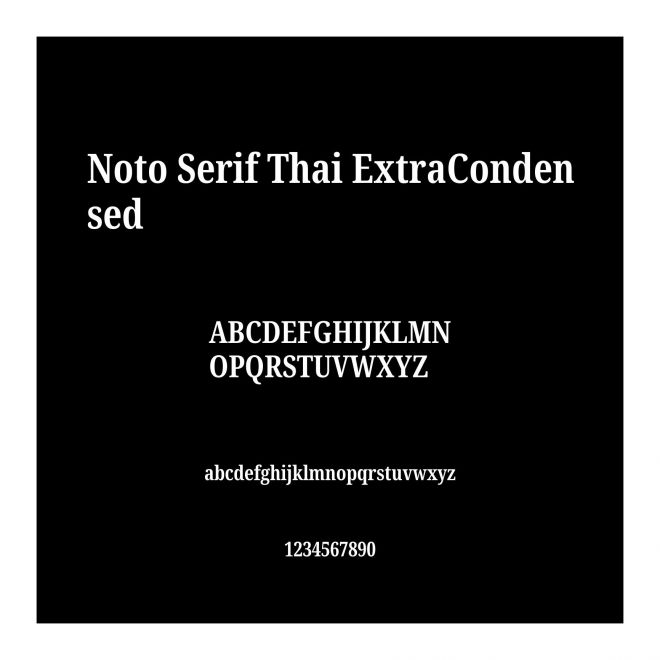 Noto Serif Thai ExtraCondensed Bold
