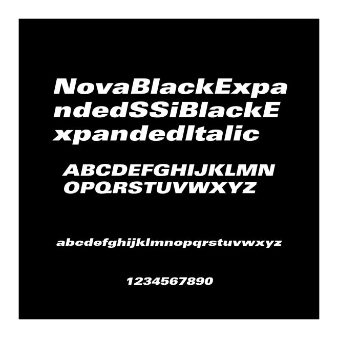 Nova Black Expanded SSi Black Expanded Italic