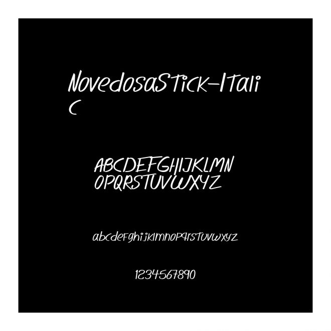 Novedosa Stick Italic