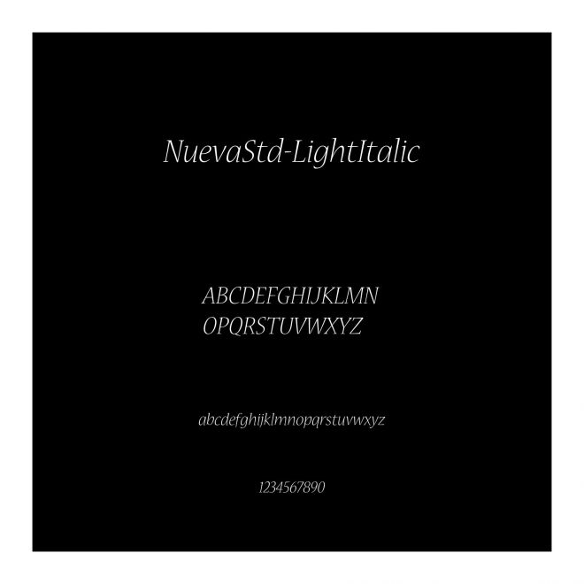 NuevaStd-LightItalic
