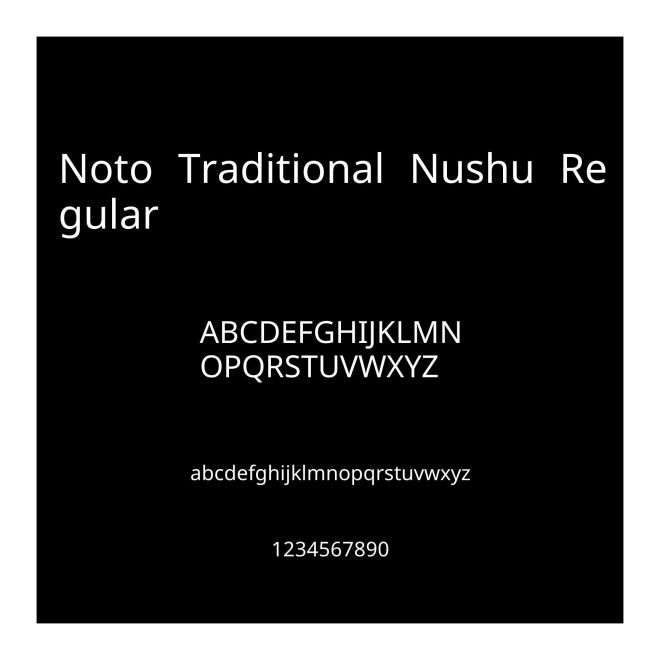 Noto Traditional Nushu Regular