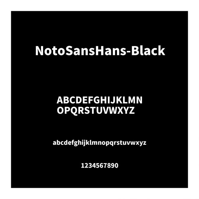 Noto Sans S Chinese Black Bold