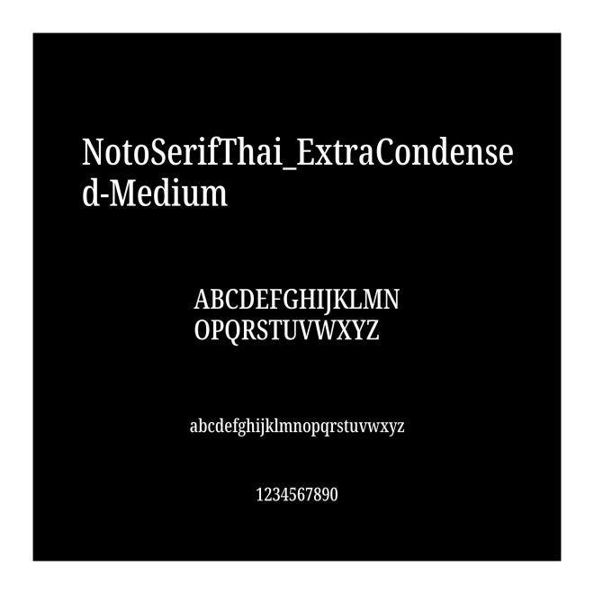 Noto Serif Thai ExtraCondensed Medium