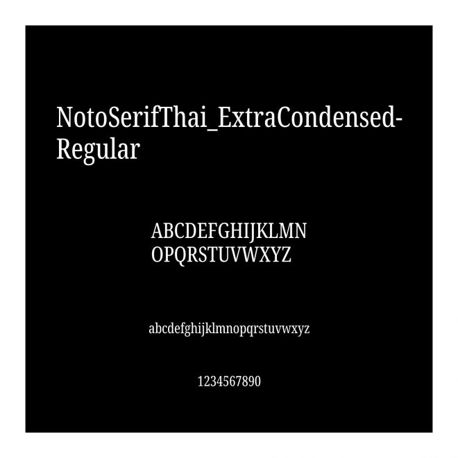 Noto Serif Thai ExtraCondensed Regular