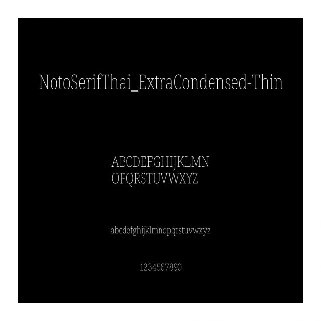 Noto Serif Thai ExtraCondensed Thin
