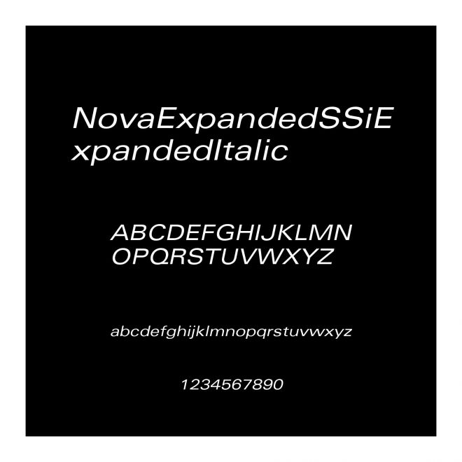 Nova Expanded SSi Expanded Italic
