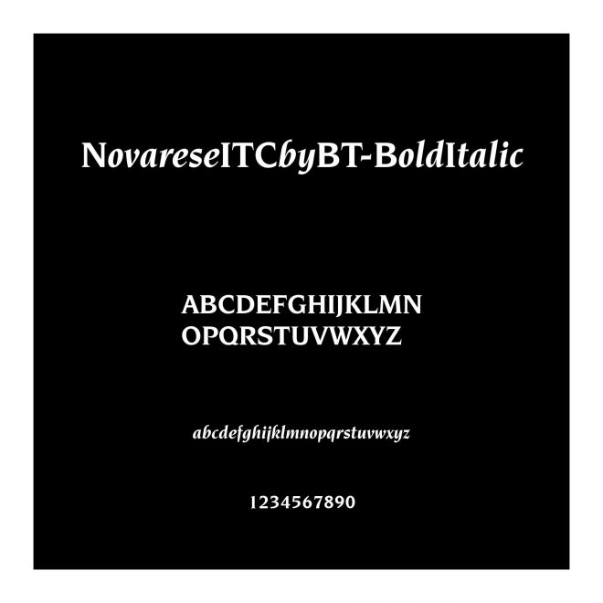 Novarese Bold Italic BT