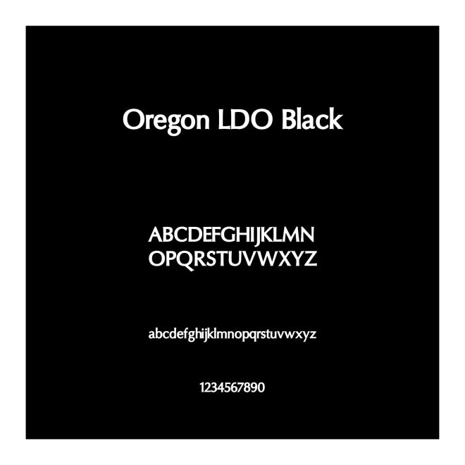 Oregon LDO Black
