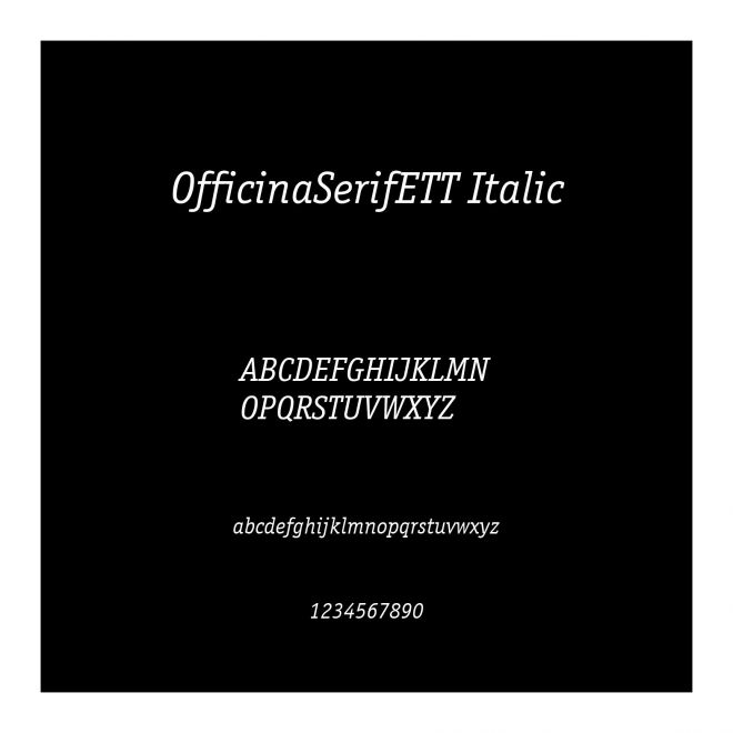 OfficinaSerifETT Italic